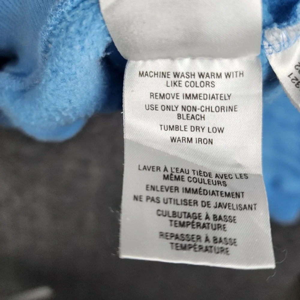 Adidas Hoodie Mens 2XL Blue Tie Dye Acid Wash Embroidered Box‎ Logo Pullover